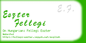 eszter fellegi business card